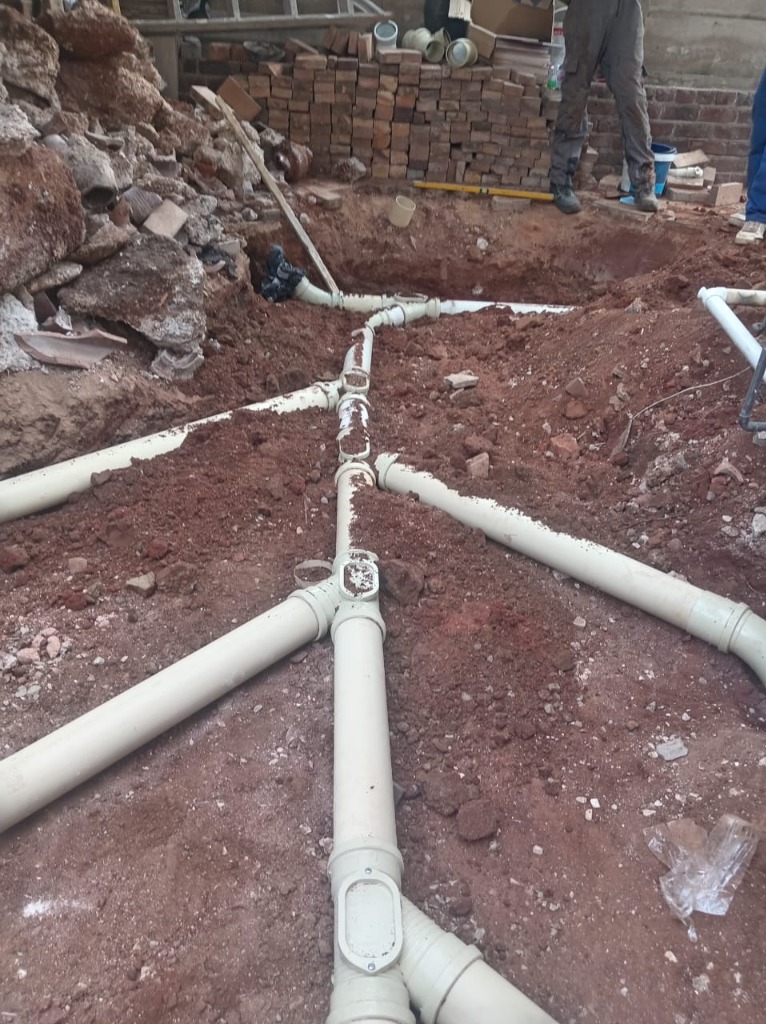 Lovemore's Plumbing pipe trenching and drainage in Centurion